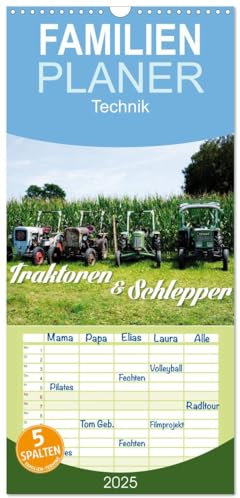 Familienplaner 2025 - Traktoren und Schlepper mit 5 Spalten (Wandkalender, 21 cm x 45 cm), CALVENDO: Alte Traktoren (CALVENDO Technologie)