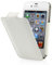 STILGUT vertikales Flip-Case kompatibel mit iPhone 4/iPhone 4s, Weiß