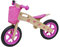 Siva 90110 - Kinder Laufrad Holz Woody Butterfly Bike, rosa