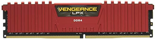 Corsair CMK8GX4M2A2666C16R Vengeance LPX 8 GB (2 x 4 GB) DDR4 2666 MHz C16 XMP 2.0 High Performance Desktop Memory Kit, Red