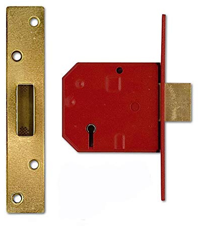 Union Locks 2134E 5 Lever BS Mortice Deadlock 79.5mm - Brass Finish (Boxed)