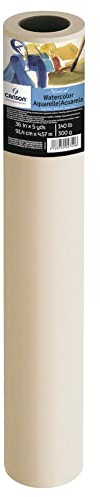 Canson Artist Series Montval Watercolor Paper, Roll, 36inx5yd (140lb/300g) - Artist Paper for Adults and Students - Watercolors, Mixed Media, Markers and Art Journaling