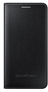 Beetlecase Samsung EF-WG386BB Etui à Rabat pour Samsung Galaxy Core 4G G386 Noir