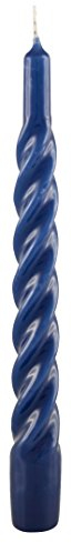 Cereria di Giorgio Risthò gedrehte lackierte Kerzen, Wachs, Blau, 2,2 x 2,2 x 21 cm, 6 Stück