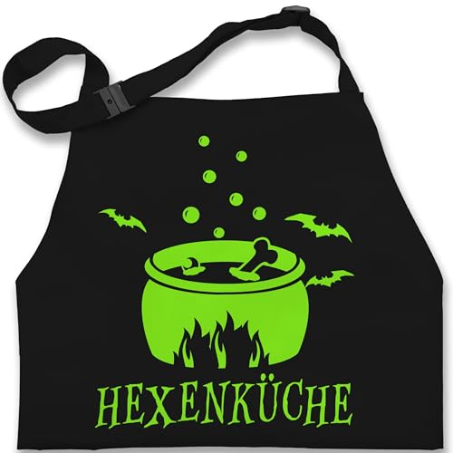 Shirtracer Kinderschürze Schürze Kinder Jungen Mädchen - Kochschürze - Hexenküche - 7-14 Jahre - Schwarz - kinderbackschürzen geschenk für kind mit name kochen hexe backschürze sprüche