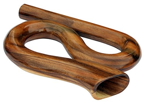 Wogeka rundes Didgeridoo 40 cm in Holzfarbe – handgefertigtes Blasinstrument aus Soar-Holz – Travel Didge & Holzinstrument – kompakt, klangstark & authentisch DID104