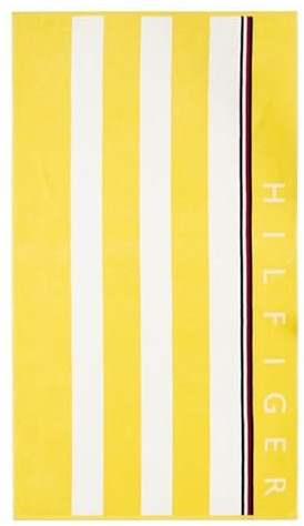 Tommy Hilfiger, ZOOM Y1 Strand- oder Pooltuch, Maxi-Frottee aus reiner Chenille-Baumwolle, 90 x 160 cm