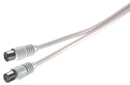 Vivanco 19322 - Cable coaxial (10 metros), blanco