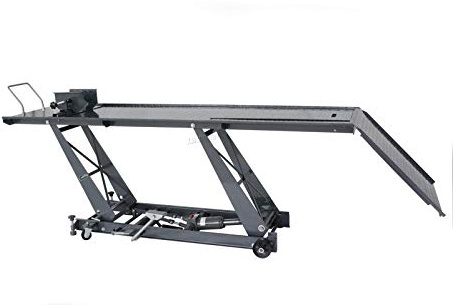 FoxHunter 1000lb Hydraulic Motorcycle Workshop Table Lift Ramp Bench Large Size Minimum Height 180mm Max Height 780mm