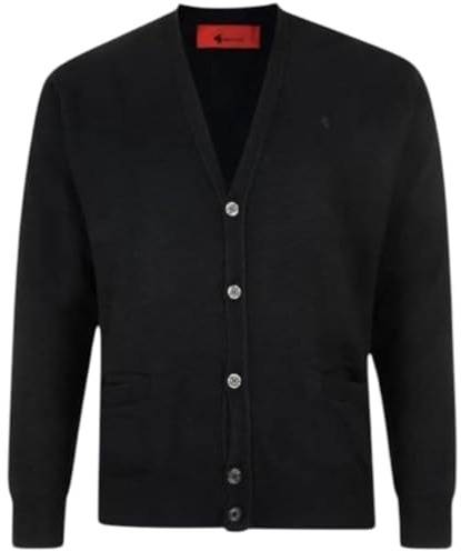 Gabicci Plain Button Cardigan (XX Large, Black)