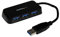 StarTech.com ST4300MINU3B - BLACK 4PORT EXTERNAL USB 3 - MINI HUB WITH BUILT-IN CABLE