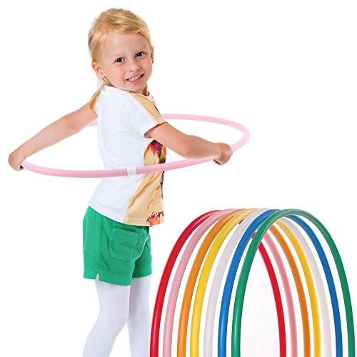 hoopomania Kinder Hula Hoop Reifen einfarbig [Ø80cm - pink] Hullahuppreifen ab 8 Jahre