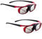 2X Hi-Shock Scarlet Heaven 3D Brille - kompatibel mit Sony, Samsung, Panasonic 3D TV & 3D-RF Beamer | SSG-3570CR, TDG-BT500A, TY-ER3D5ME / ER3D6ME