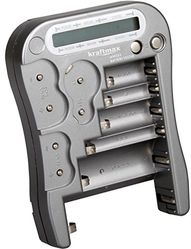 kraftmax Batterietester Universal Batterie und Akku Testgerät mit LCD-Display LX5900 mit Knopfzellen Test