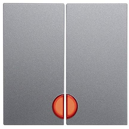 Hager B1 – Touche avec lentille pour mécanisme double aluminium
