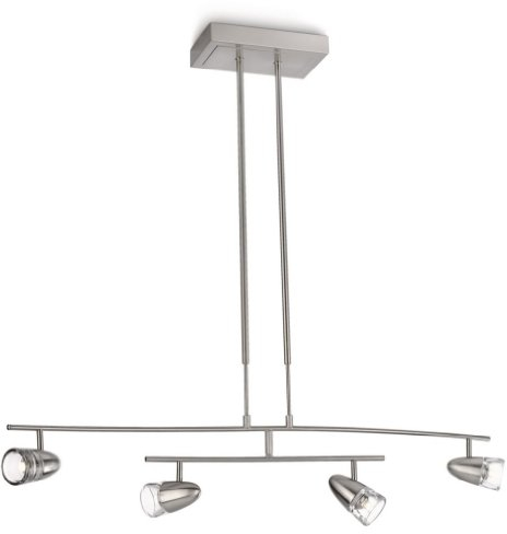 Philips InStyle LED-Pendelleuchte Oregon 4-flammig 4 W, stahl gebürstet 407371716