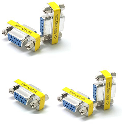 5 x Gender Changer DB9F DB9F 9 Pin Seriell RS232 D-SUB-Gender Konverter Buchse auf Buchse