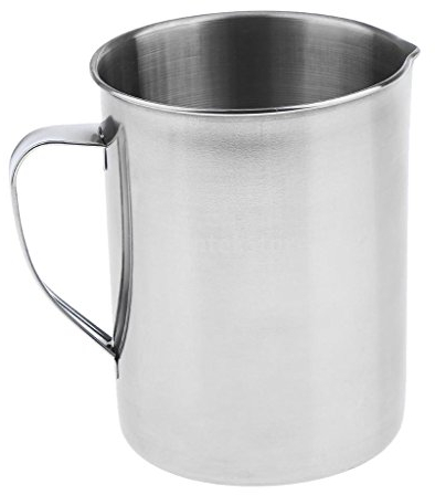 Coppa Per Misurino Graduata Da Laboratorio In Acciaio Inossidabile 2000ml Con Manico