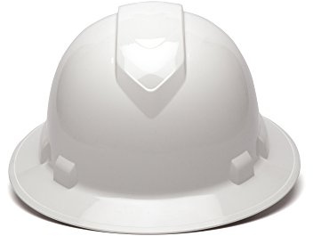 Pyramex - HP54110 Ridgeline Full Brim Hard Hat, 4-Point Ratchet Suspension, White