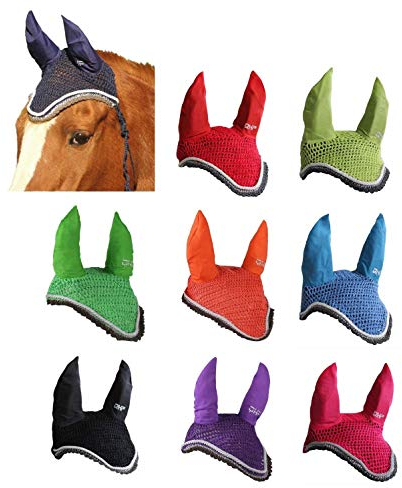 netproshop Knallige Fliegenohren, Fliegenhaube für Schutz vor Fliegen Shetty bis XL Full, Groesse:Shetty, Farbe:Himmelblau