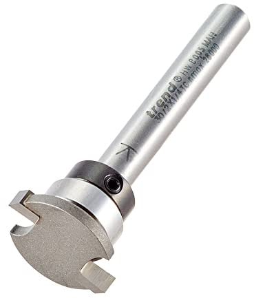 Trend Professional 1/4 Inch Bore Undercut Router Cutter, Shaft Bearing Guided with Wheel Top Bit, 19.1mm Cut Diameter & 3.2mm Cut Depth, 30/2X1/4TC