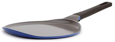 Neoflam 51510 Krepp, Keramik, Antihaftbeschichtung, 25,4 cm, Bakelit-Griff, Tawa-Pfanne, Grillplatte, Pfannkuchenbereiter, Bratpfanne, Omelette, Tortilla, Roti, Naan, Dosa, 25,4 cm, Beerenblau