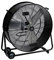Perel Bodenventilator Ø 75 cm, Trommelventilator, Ventilator groß stark, Windmaschine, Industrieventilator, Trommelgebläse, 2 Geschwindigkeiten, Metall, schwarz, 35.5 kg