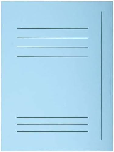 Exacompta 235006E 50er Pack Einschlagmappen SUPER. Aus Manila-Karton mit 3 Innenklappen für DIN A4 Pastellfarbe hellblau Juris-Mappe Sammelmappe Dokumentenmappe Aufbewahrungsmappe