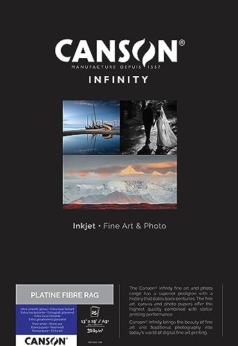 Canson 206211038 Platine Fibre Rag Box, Photopapier, A3+