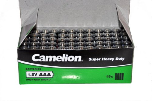 60x Camelion AAA 1.5V Super Heavy Duty R03P Micro Batterien