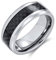 Bling Jewelry Geometrisches Muster Grau Schwarz Carbonfaser Inlay Paare Titan Ehering Ringe Für Männer Für Frauen Kompfort Fit 8Mm