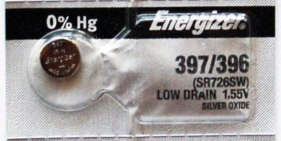 2PC Energizer 397 396 SR726SW SR726W Silver Oxide Coin Cell Battery