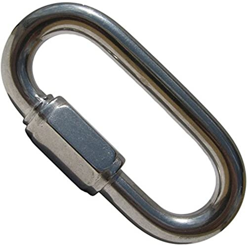 Merriway BH03602 (2 Pcs) Quick Link Chain Repair Shackles, M3.5 (9/32 inch) Zinc Plated Steel - Pack of 2 Pieces