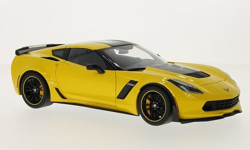 Chevrolet Corvette Z06 C7-R Edition, gelb/schwarz, 2014, Modellauto, Fertigmodell, AUTOart 1:18