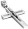OIDEA Herren Halskette mit Kreuz Anhänger: aus Edellstahl Vintage Kreuzkette mit O Kette Silber Retro Religiöses Schmuck Geschenk für Männer Jungen