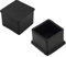 Flyshop Lot de 10 Protections carrées en Caoutchouc antidérapantes pour Pieds de Chaise 30 x 30 mm, 3,0 x 3,0 cm Noir