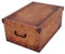 XXL Dekokarton, Aufbewahrungsbox mit Deckel und Griffen. 45 Liter Volumen. Verschiedene Motive (Leder Camel)
