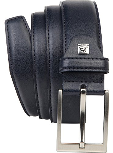 LINDENMANN Leder-Gürtel Herren 35 mm breit, Gürtel Herren Vollledergürtel marine, Größe/Size:Bundweite 135 cm Gesamtlänge 150 cm W 53 XXXXL, Farbe/Color:blau