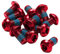 Reverse Components Women's Disc Rotor Bolt Set-12 pcs. (Red), Rot, M5x10