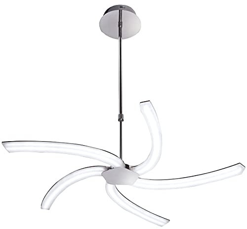 MANTRA - Colgante On LED 30w 5 luces,color Brillo