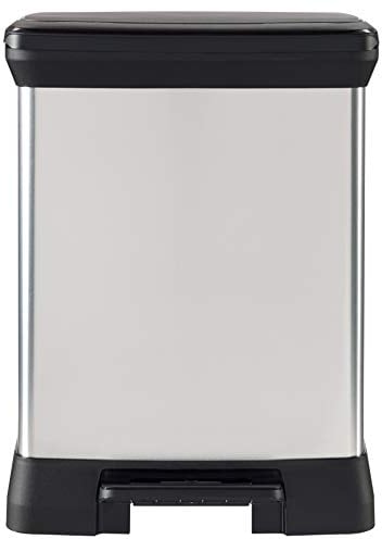 CURVER 203279 rectangular pedal bin polypropylene metal 39 x 29 x 51cm
