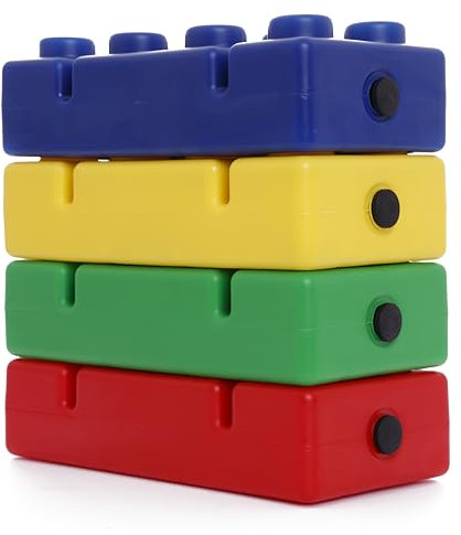 Italveneta Didattica - Riesen Mega Bricks, Set mit 20 Stück in gemischten Farben Rot, Gelb, Grün, Blau, ideale Größe für Kinder, ungiftiges Material, leicht zu verkleben