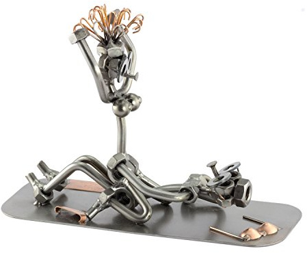 Steelman24 Schraubenmännchen Liebesboden | Made in Germany,Handarbeit,Geschenkidee,Stahlfigur,Metallfigur,Metallmännchen