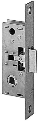 Metalux Serie 20 – Einsteckschloss, 1 Punkt Riegel, halbe Umdrehung, rechte Hand, mit Türöffnung, Edelstahl, Truhe, 21 mm x 95 mm, Tür PVC oder Metalltür