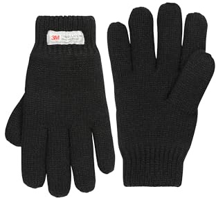 Mountain Warehouse Kids Knitted Thinsulate Thermal Gloves - Easy Care, Classic Childrens Gloves, Thinsulate Insulation, Elastic Cuffs - For Hiking, Travelling & Outdoors