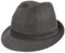 Lipodo Molinar Cordhut grau Herren - Herrenhut aus Baumwolle - Hut Größe 56 cm - Trilby aus Cord - Stoffhut mit Ripsband und Innenfutter - Kordhut Sommer/Winter