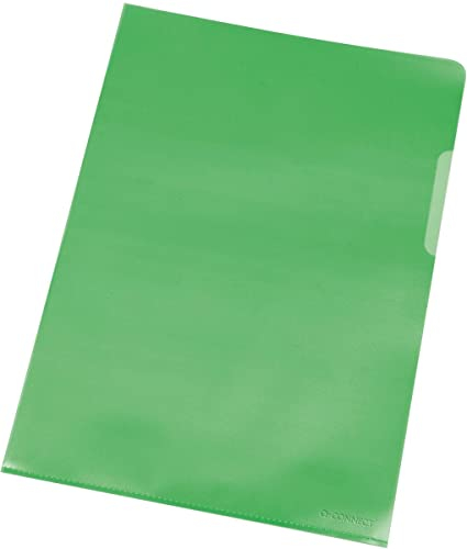 Q-Connect KF00309 Sichthülle, A4, 100 Stück genarbt grün