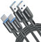 TECKNET Micro USB Cable Ultra Durable [6-Pack] In Assorted Lengths(0.1M,0.3M,1M*3, 2M) - 2.4A Fast Charging USB Data Cables For Galaxy S8, Note 5, Huawei, PS4 Controller, Battery Pack and Tablets
