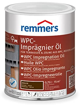 Remmers WPC-Imprägnier-Öl braun, 0,75 Liter, WPC Öl für innen und außen, für Terrassen, Zäune oder Gartenmöbel aus WPC, Resysta und Bambus geeignet