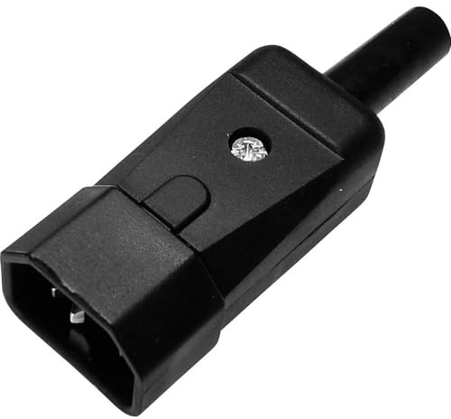 Kaiser C14 Plug. 70æ. 10 A. Black - Straight, 749-SW